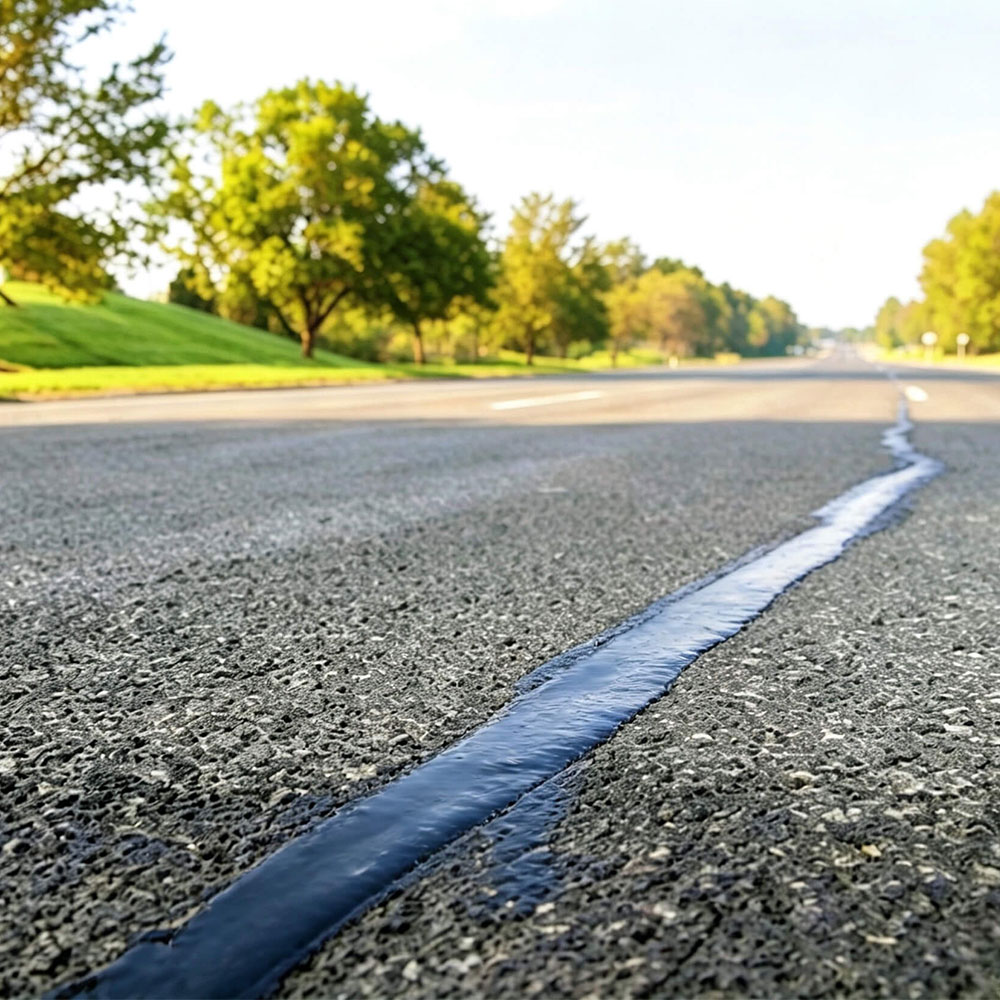 Hot Applied Crack Sealant for asphalt concrete pavement crack sealing and road maintenance.